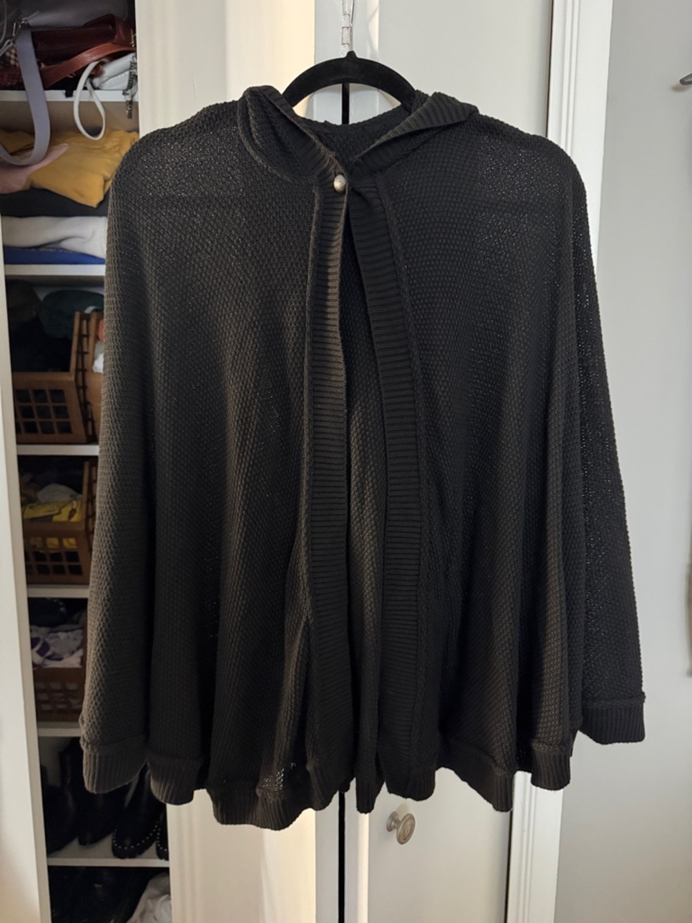 Elhoffer Design Black Knit Capelet - EUC